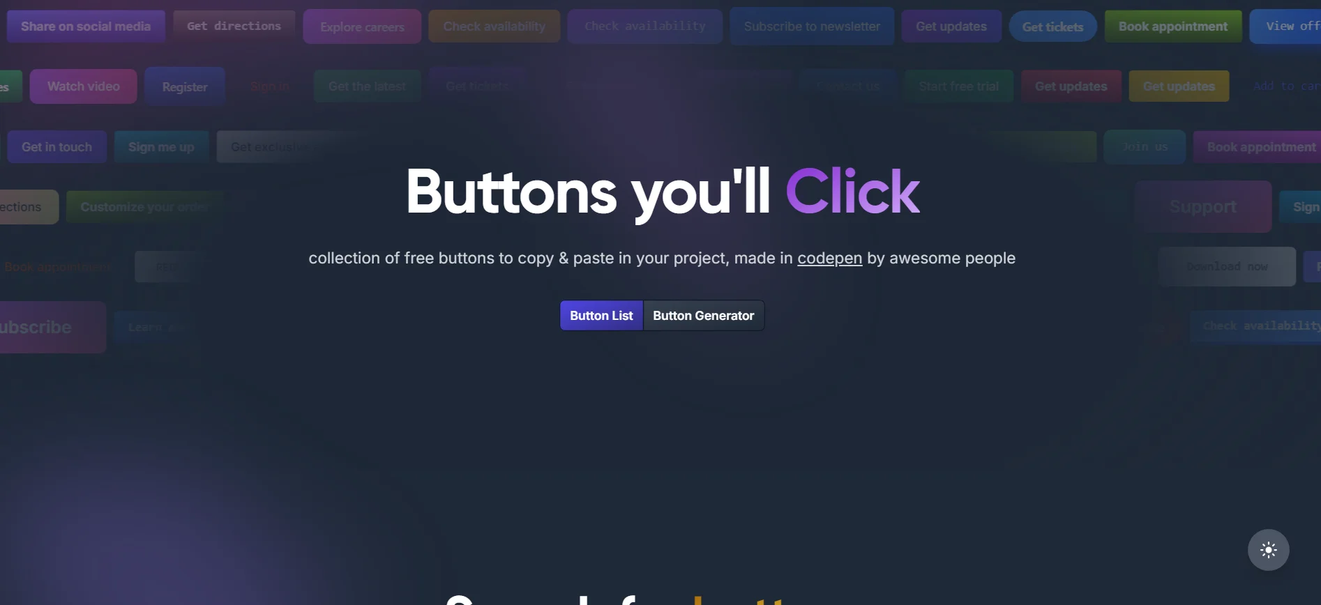 Image of Buttons you'll Click